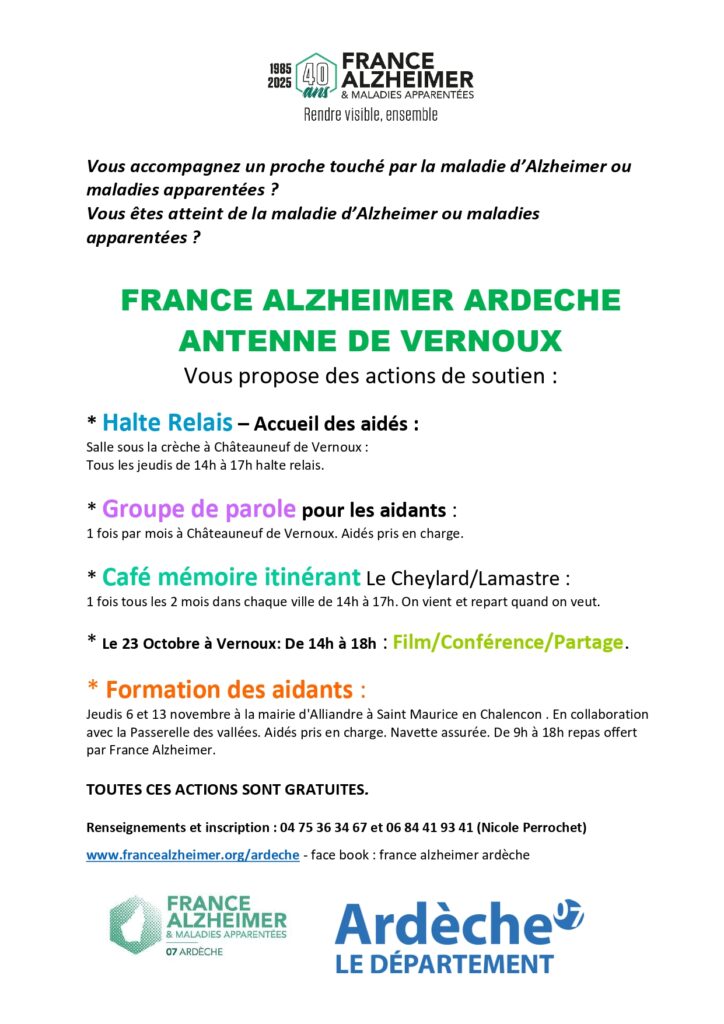 France Alzheimer automne 2025